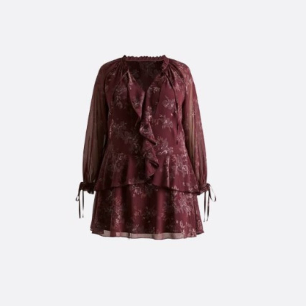 Torrid Cascade Ruffle Drop Waist Dress - Picture 4 of 5